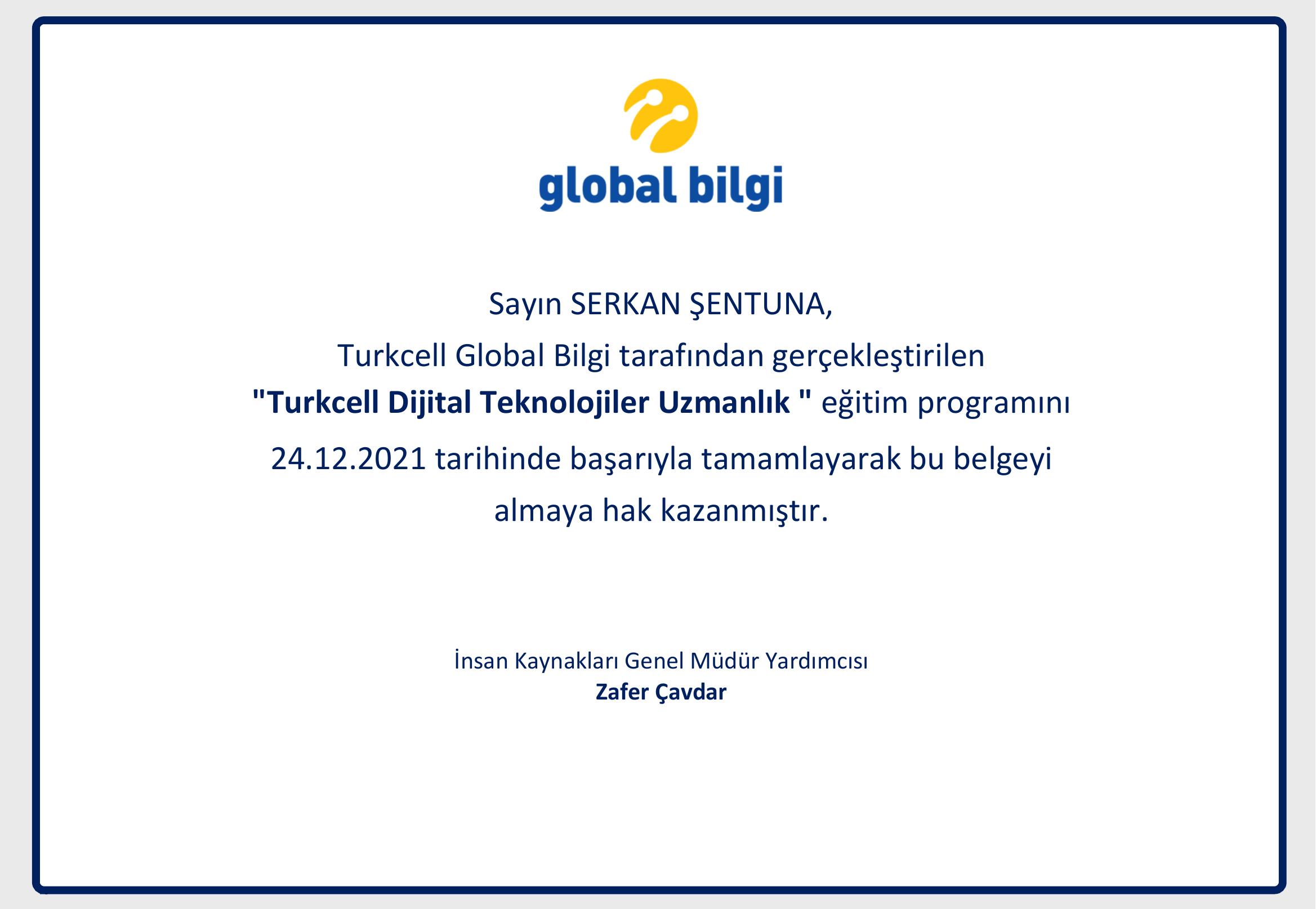 Turkcell Dijital Teknolojiler Uzmanlık