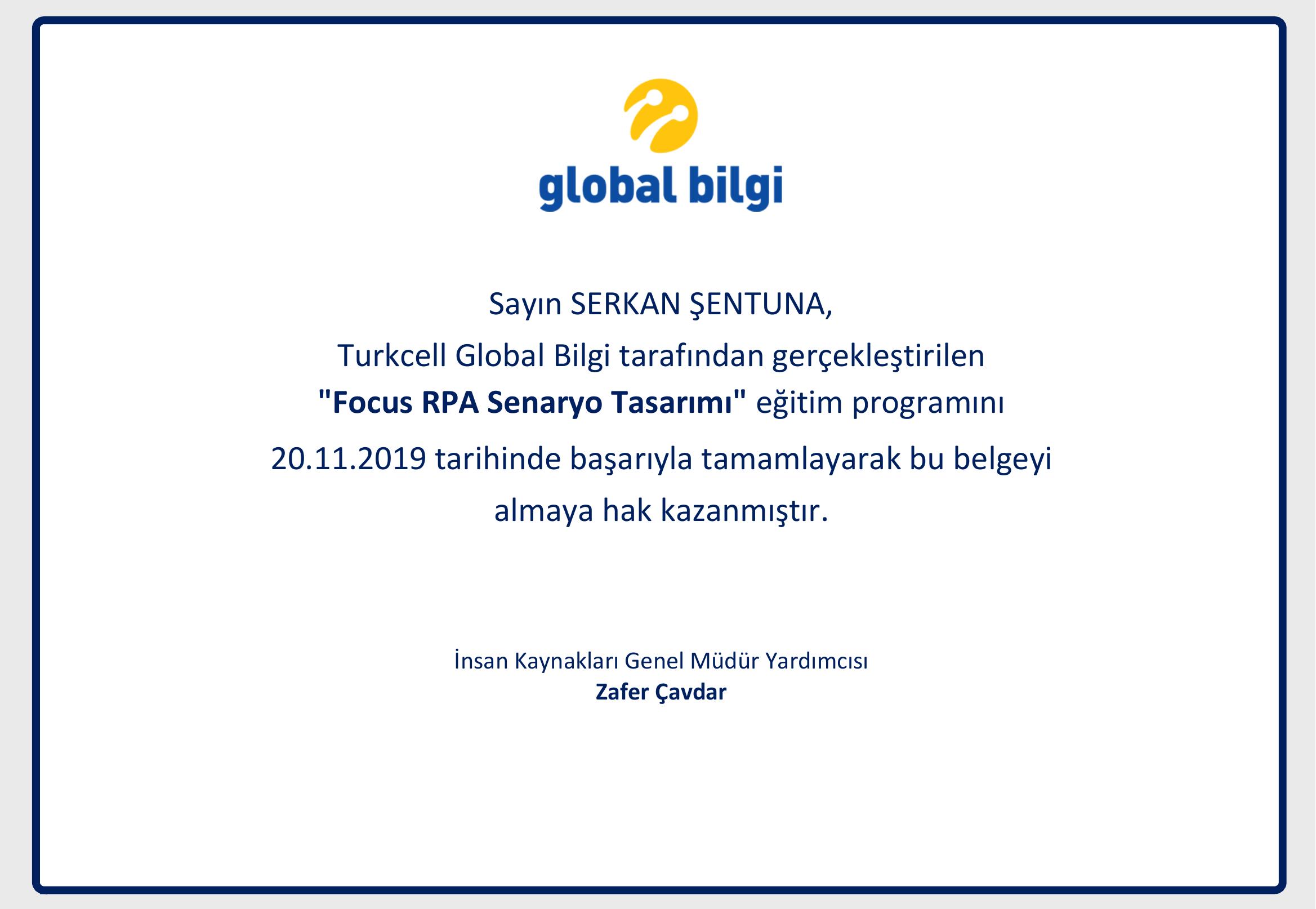 Focus RPA Senaryo Tasarımı