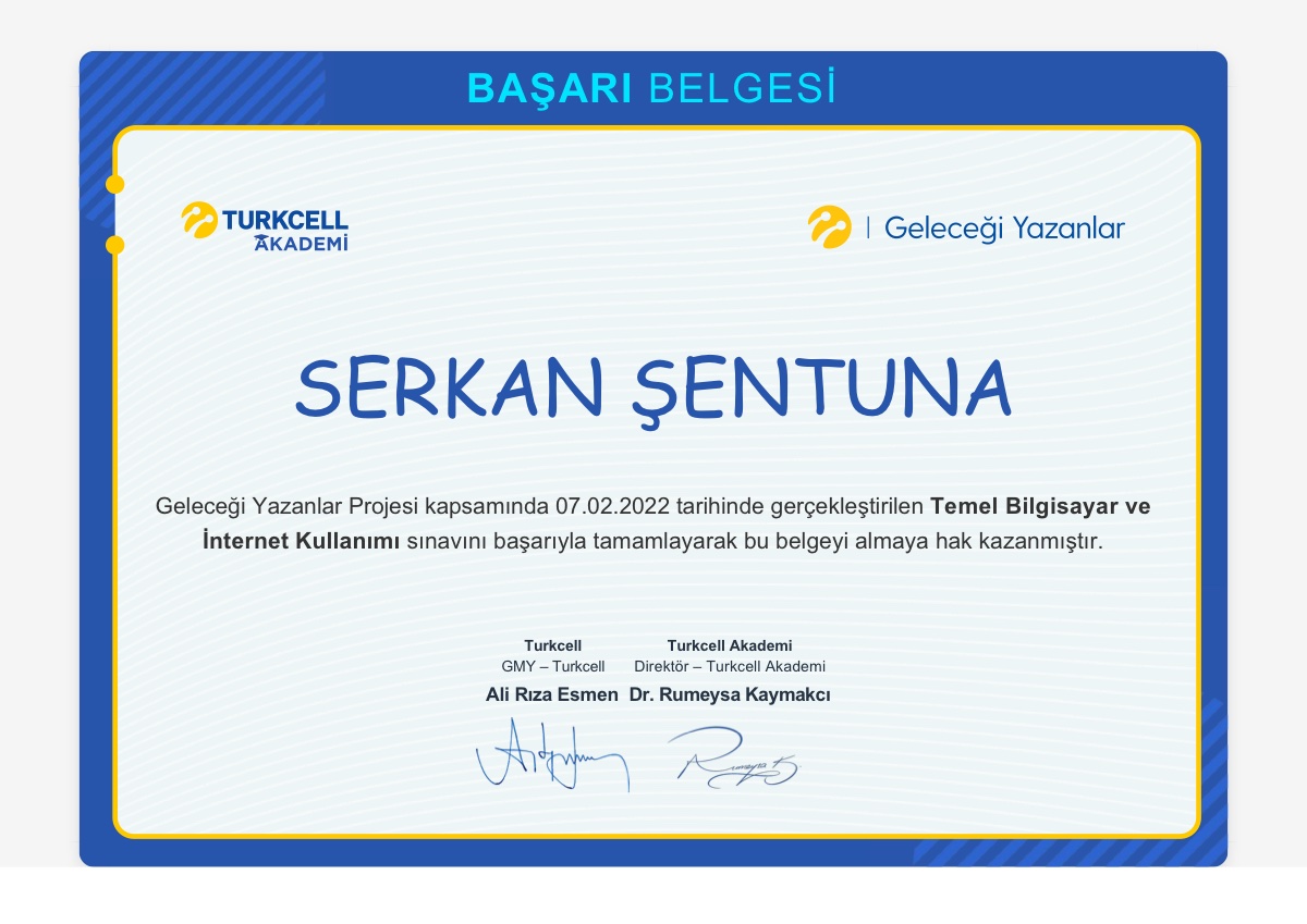 Temel Bilgisayar ve İnternet Kullanımı